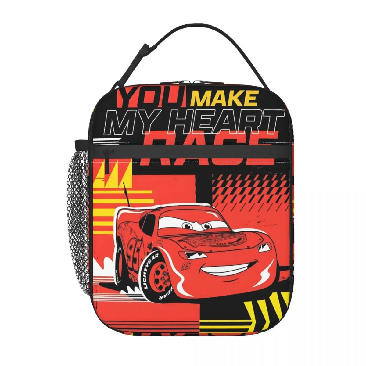

Custom Lightnings Anime McQueens Insulated Lunch Bag for Work School Cartoon Racing Car Waterproof Thermal Cooler Bento Box