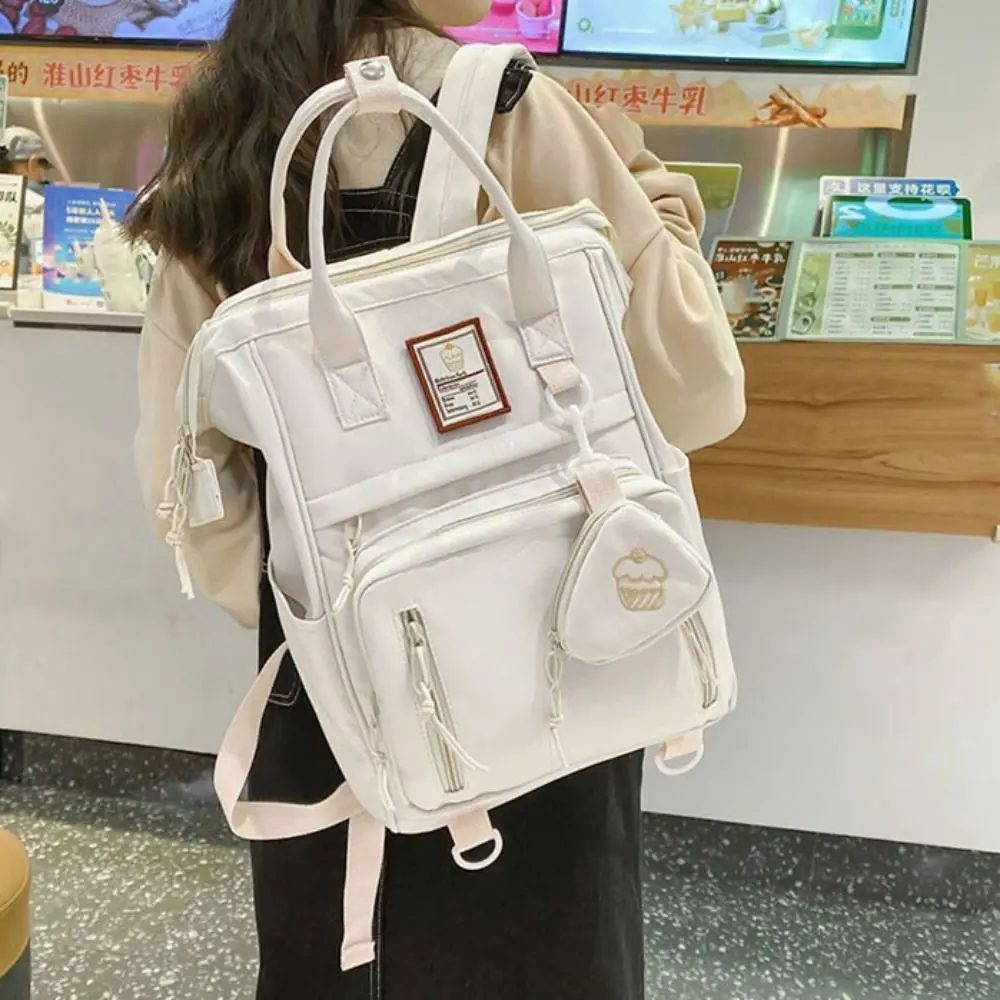 Zaino per laptop portatile alla moda Borsa da scuola universitaria in nylon di grande capacità Borsa a tracolla impermeabile in stile coreano