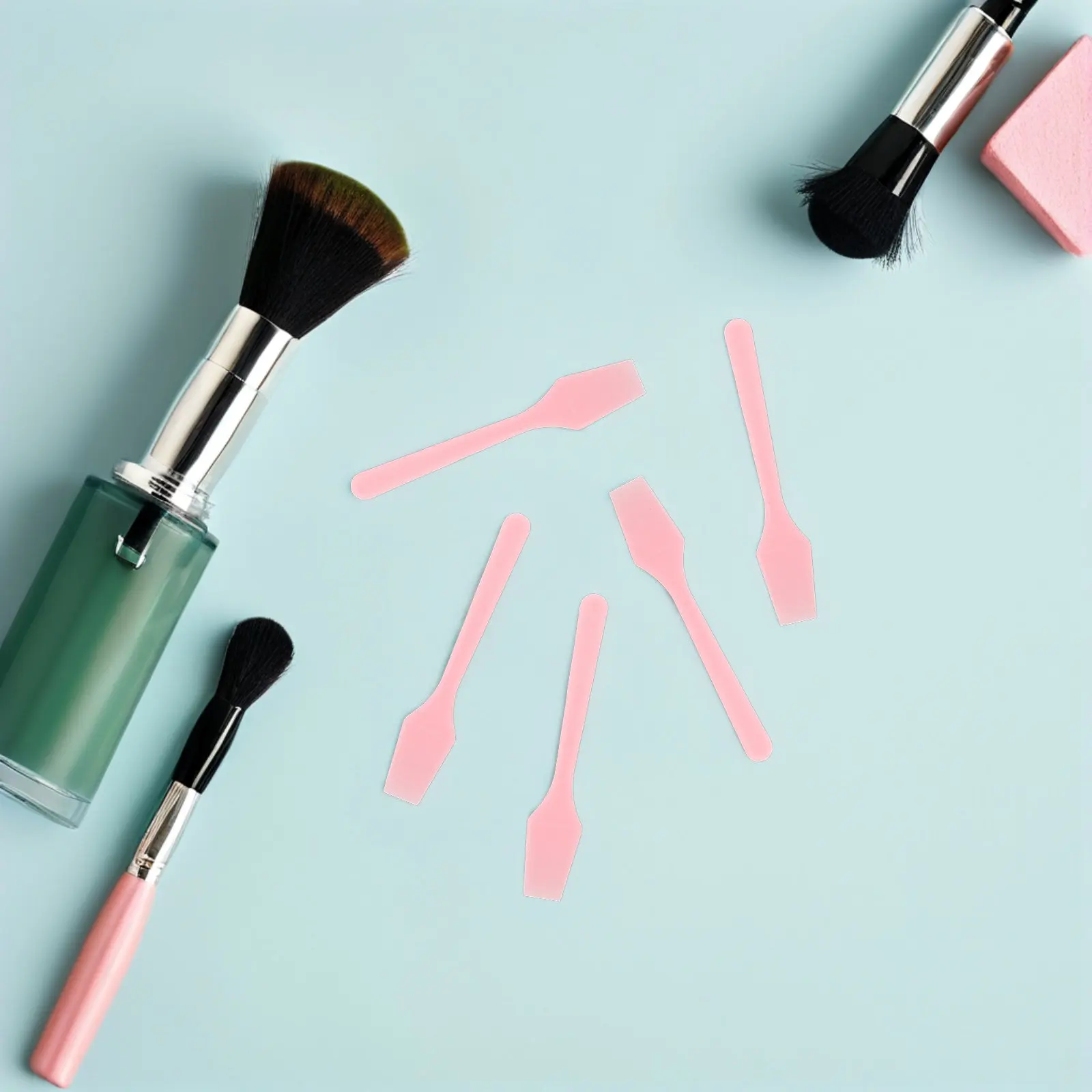 

100 шт. мини-шпателей для масок, маленькие пластиковые лопатки для кремов для лица, инструмент для смешивания косметических средств, принадлежности для косметологов, розовые