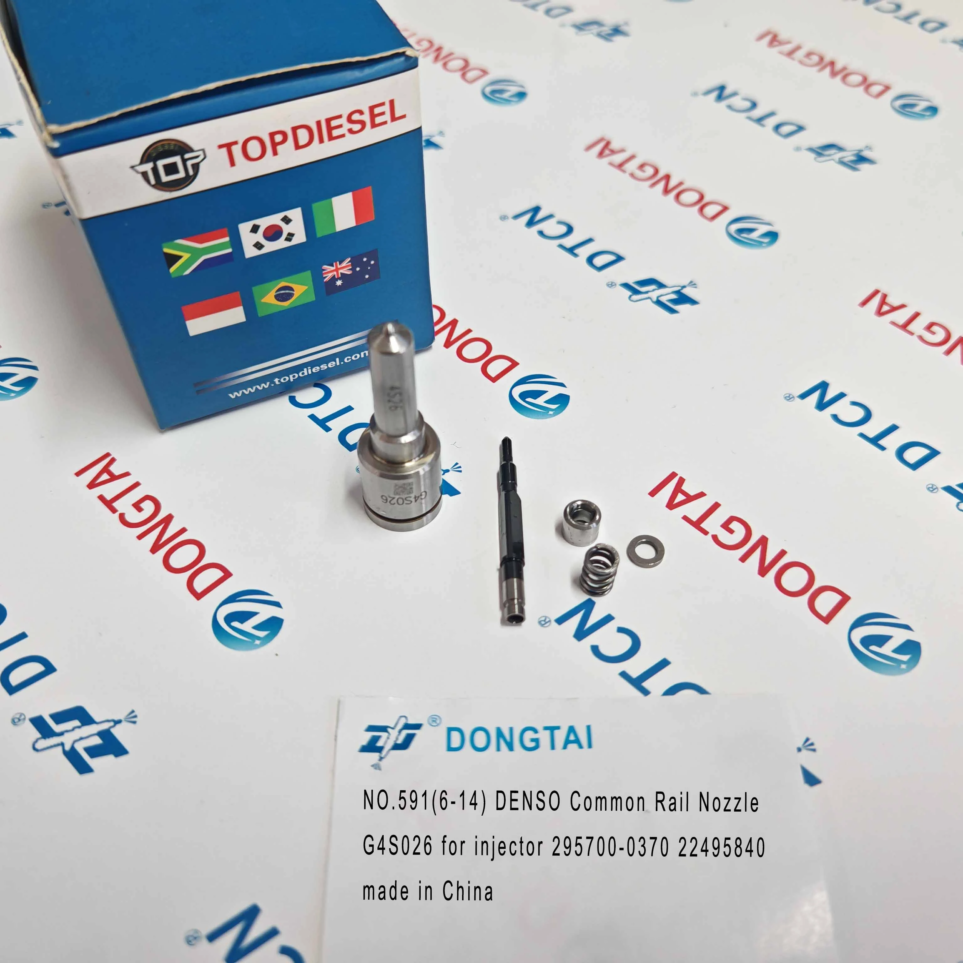 

NO.591(6-14)D ENSO Common Rail Fuel Nozzle G4S026 for Injector 295700-0370 22495840