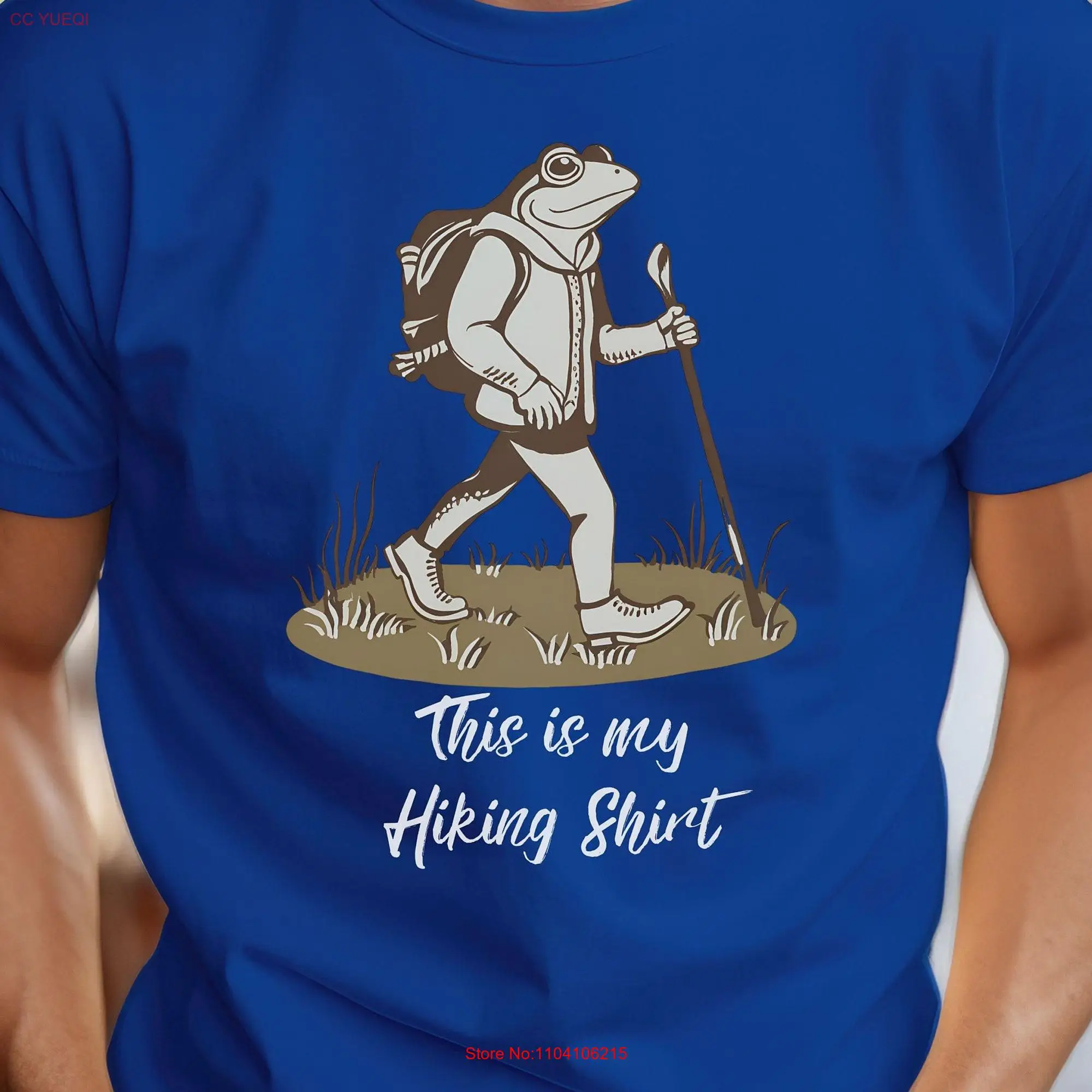 hobby shirt Hiking for men and women frog funny slogan novelty gift this is my long or short sleeves