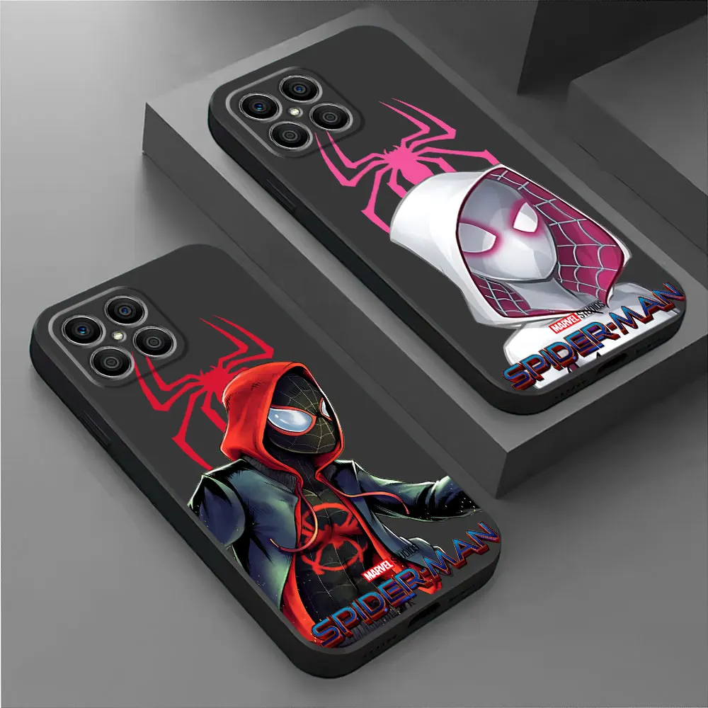 Back Marvel Cute Spider Men Phone Case For Honor X8 X8a X9a X7 X6a X6 8X 90 Pro Magic4 Pro Magic5 Lite Soft Cases Coque Cover