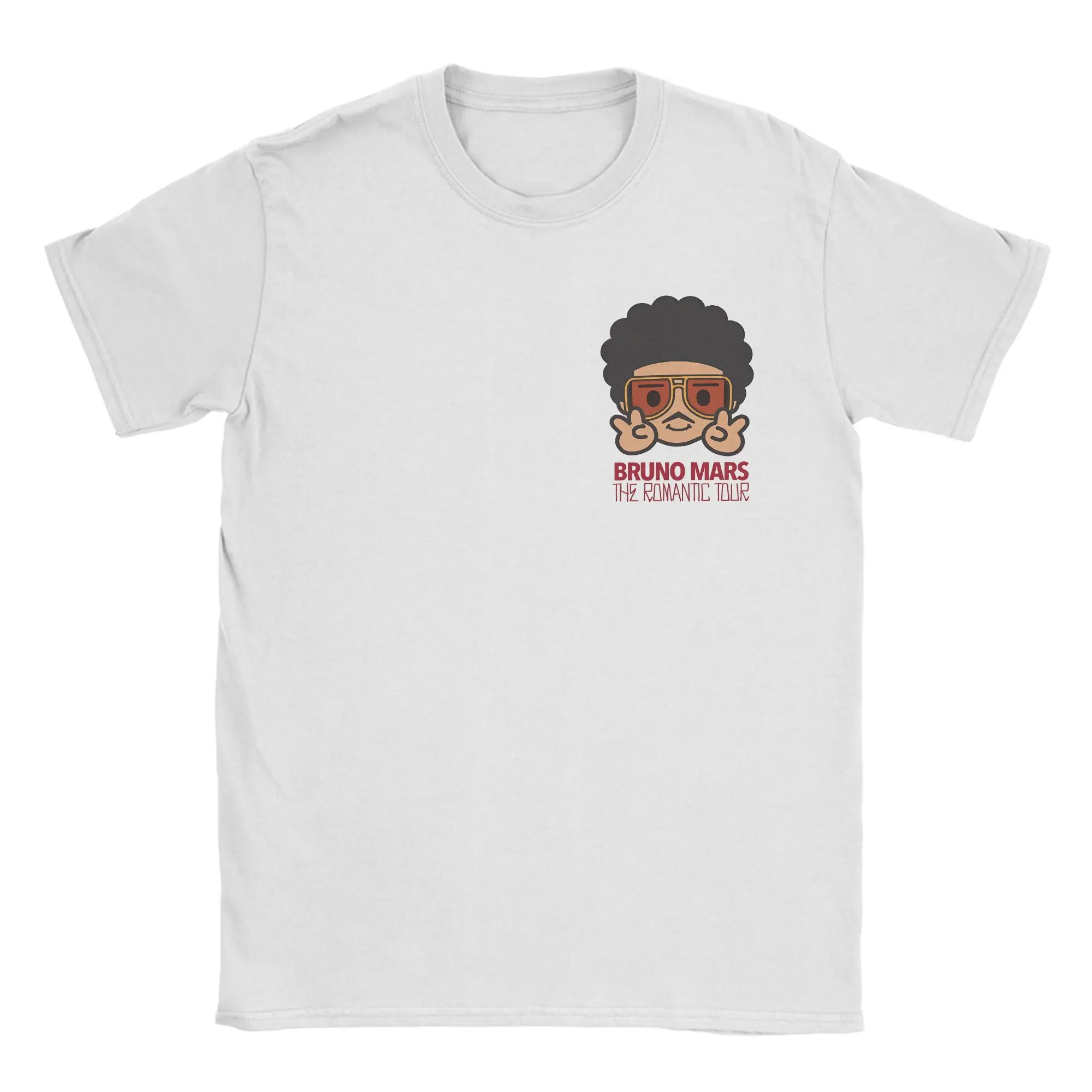 Bruno Mars The Romantic Tour 2026 T Shirt Summer  Trendy Cool T Shirts Men Cotton O Neck Oversized Top Tees Short Sleeves Tops