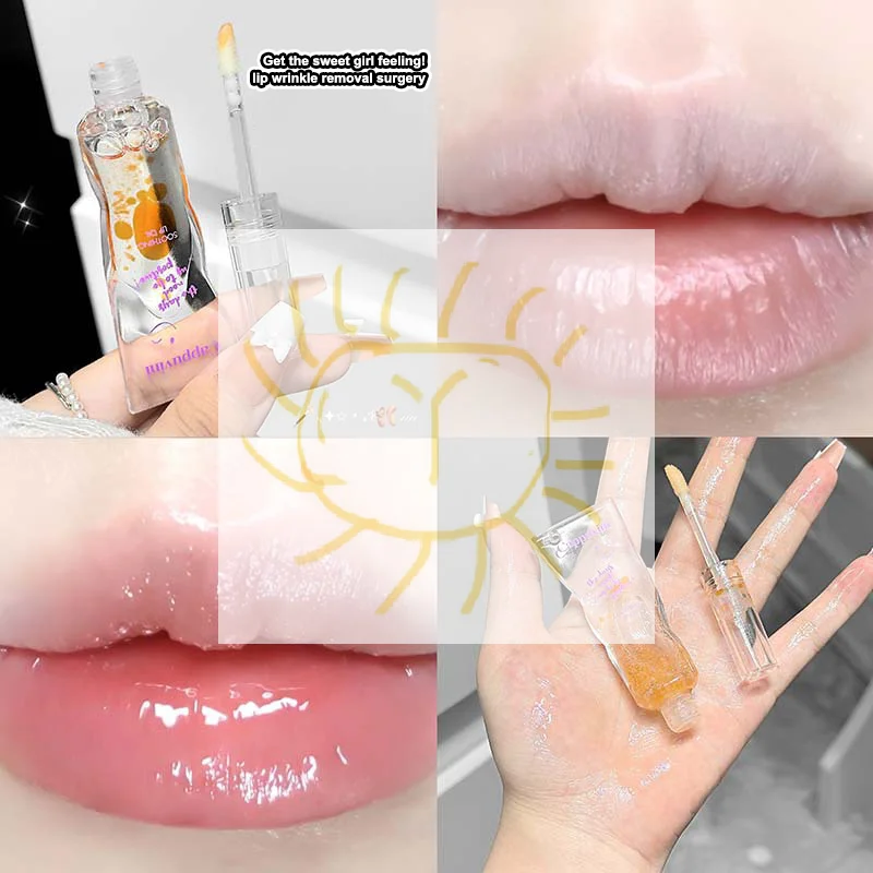 

Cappuvini Clear Hydrating Lip Oil Moisturizing Transparent Plumping Lip Gloss Jelly Glossy Tinted For Lip Care Balm Liquid