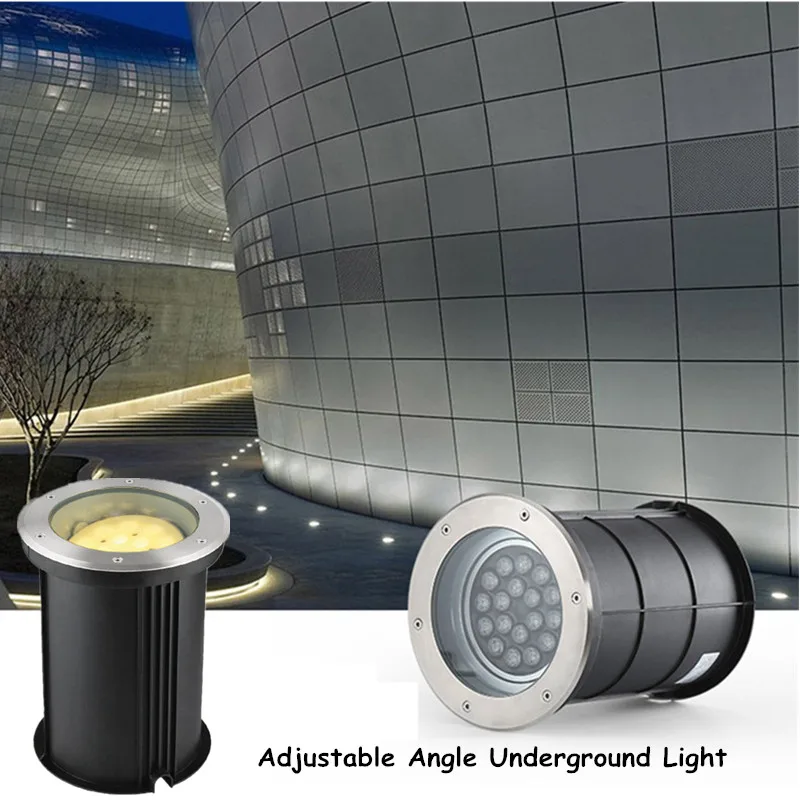 

Outdoor Waterproof Adjustable Angle Underground Light Led Buried Lights Recessed Ground Spotlight Colorful Landscape Light 3w 6w