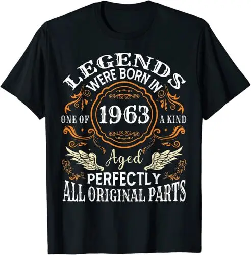 NEW Vintage 1963 Classic Turning 60 Years 60th Birthday For Men T-Shirt S-3XL