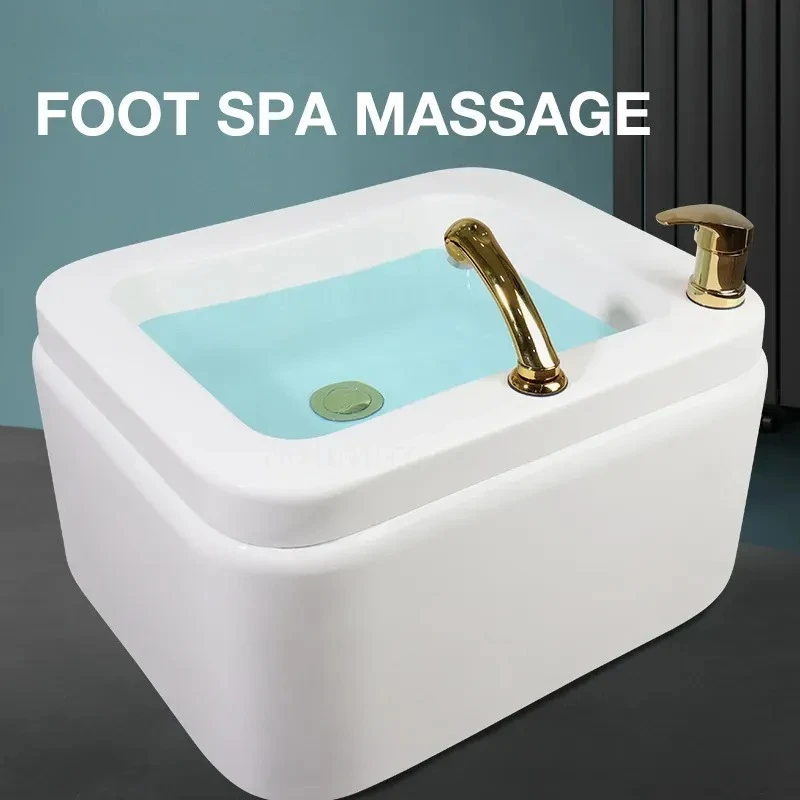 Fiberglass Foot Bath for Massage Therapy Shop Hotel Commercial Spa Simple Design Pedicure Basin Salon Equipment