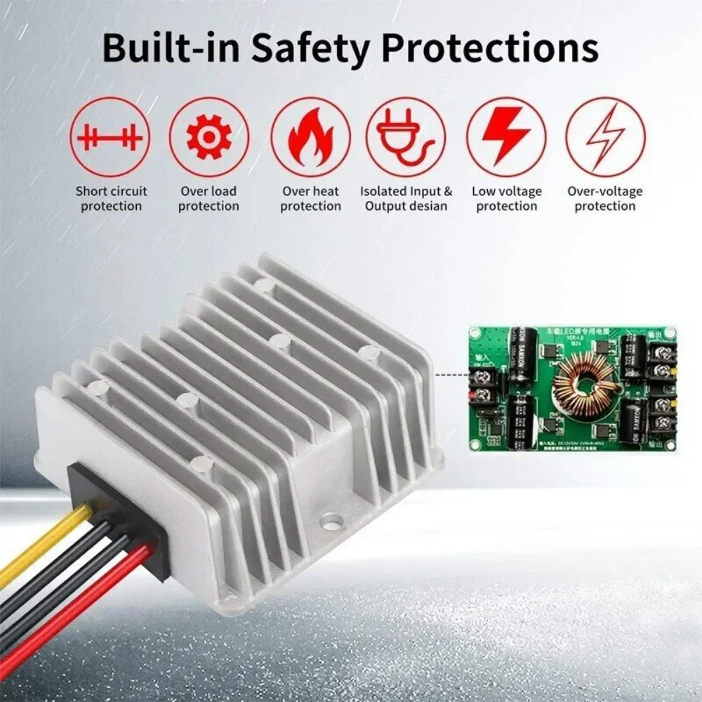 Imagem -04 - Conversor Step Down para Ryobi 18v Li-ion Bateria Faça Você Mesmo Power Wheel Inverter Buck Boost Regulador de Tensão dc 12v