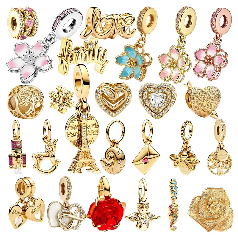 

Новые оригинальные бусины-шармы: сияющие синие цветы, конверт с любовным письмом и подвеска-сердце. Подходят для браслетов-подвесок, женские украшения, подарок.