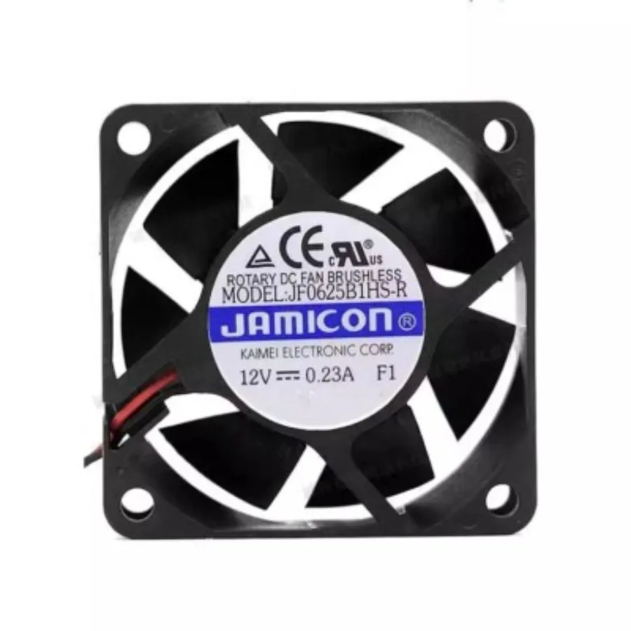 For JAMICON JF0625B1HS-R D12V 0.23A 60*60*25MM 2-Wire Silent Cooling Fan