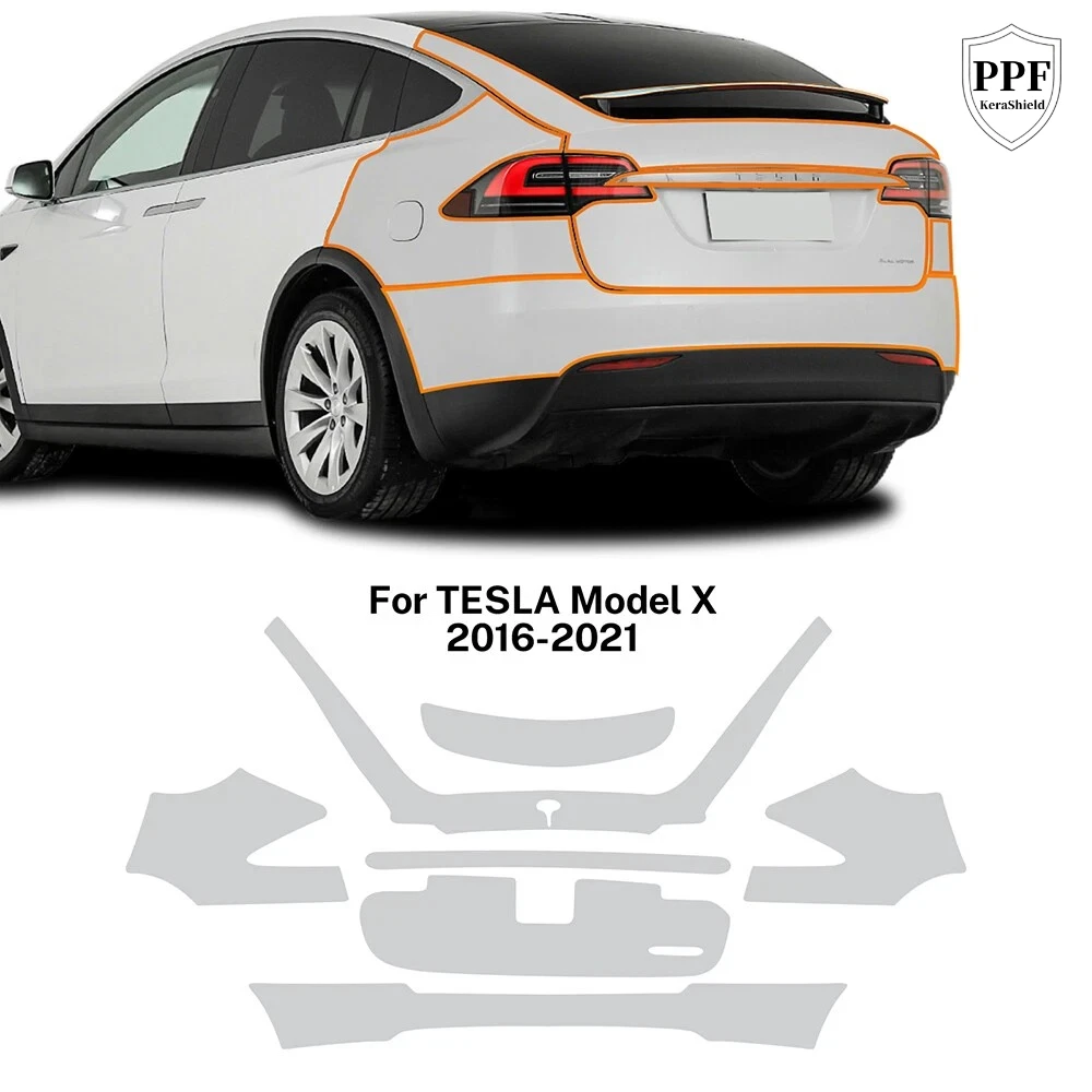 

TPU Car Paint Protection Film For Tesla Model X 2016-2021 Pre-cut Clear PPF Anti-Scratch Invisible Repairable Car Accessories