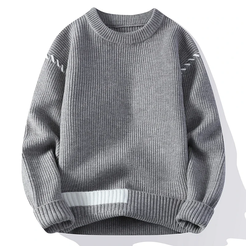 Streetwear Pullovers Men's Clothing Sweater For Men Men's Sweat-shirt Knit Spring Autumn Fashion Casual Hombre Warm Solid Male