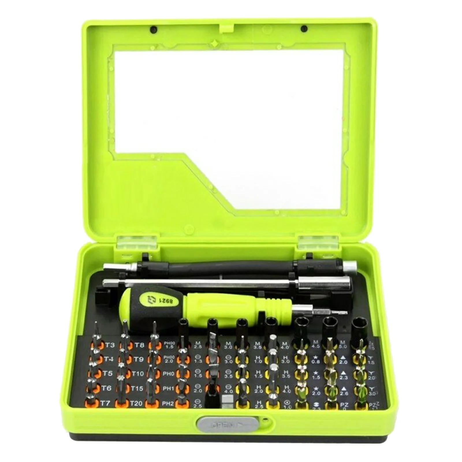 

Dismountable 53 in 1 Precision Torx Screwdriver Set Phone Smart for Kit Tool Open Repair Hand Tools Green 142mm*108mm*33mm