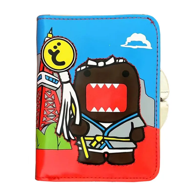 

Domo Kun Wallet Leather Purse Cartoon Anime Kawaii Cute Short Wallets for Women Men Purses Money Clips Bag