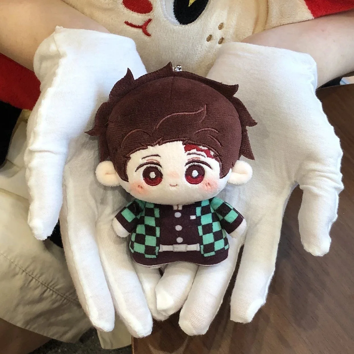 

Аниме роль Kamado Tanjirou Tomioka Giyuu косплей плюшевая хлопковая кукла Nunu тело куклы кулон игрушки плюшевые 10 см