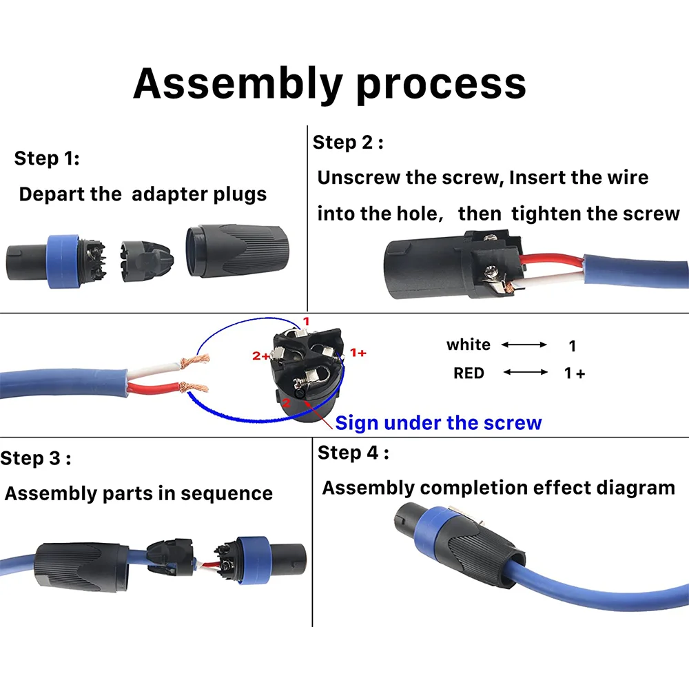 Mic accessories Speakon NL4FC NLT4FC NLT4X NL2FC 4 Pole Plug Male Audio Cable Power Amplifier Connector XLR Interface Speaker