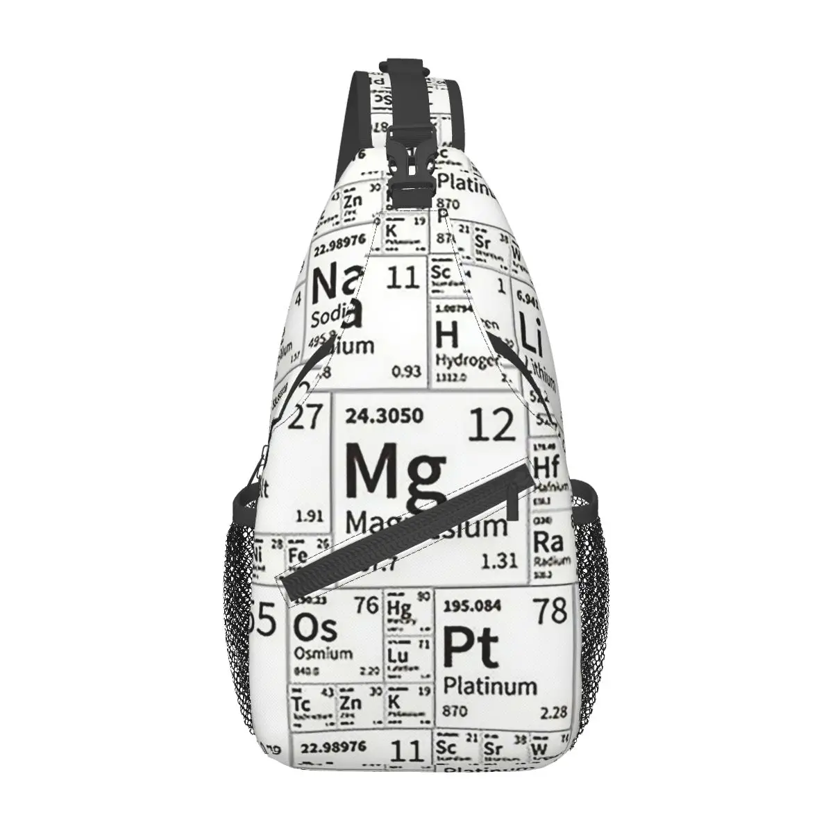 Periodic Table Of Elements Crossbody Sling Bags SmallChest Bag Science Chemistry Shoulder Backpack Daypack Travel Hiking Camping