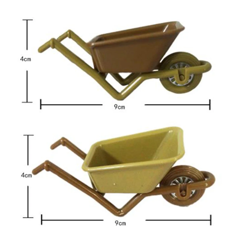 1:12 ceglany zestaw narzędzi ogrodowych do zabawy ręcznie robiony domek dla lalek miniaturowy wózek budowlany zabawki dla dzieci