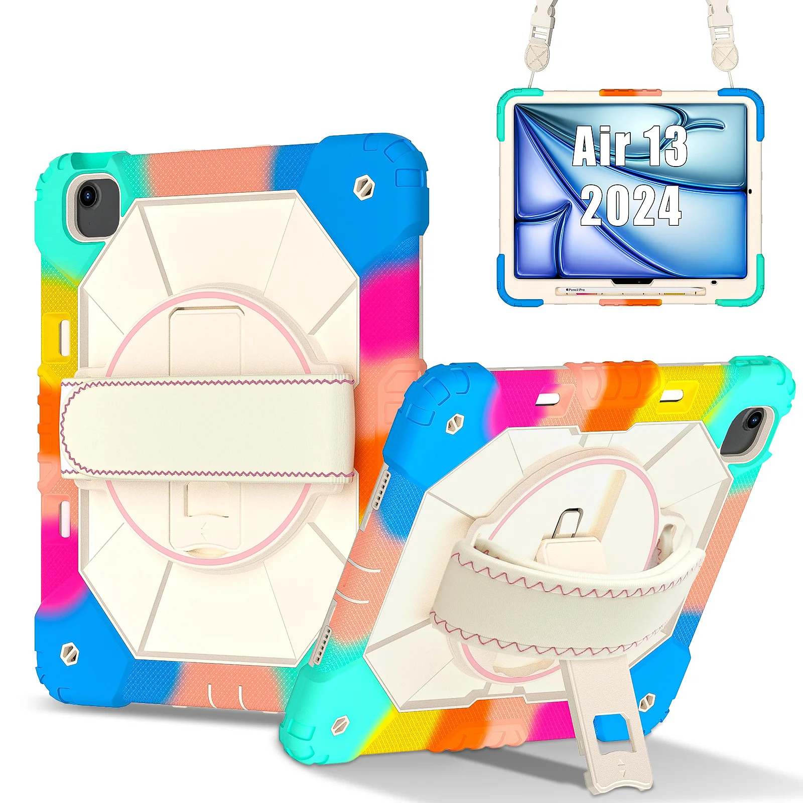 

Для iPad Air 13 2024 13,0 дюймов M2 сверхмощный противоударный детский чехол для планшета для iPad Air 13 дюймов