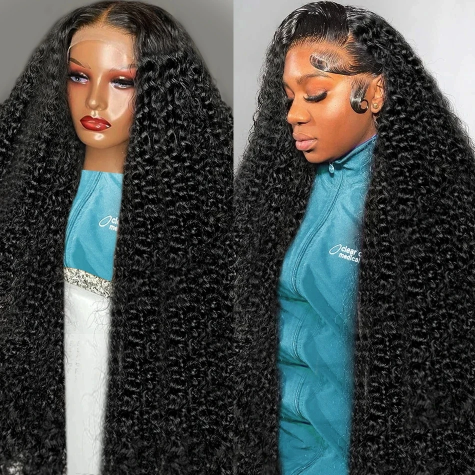 Loose Curly 13x4 13x6 Transparent Lace Front Human Hair Wigs Brazilian 30 32 36Inch Deep Wave Lace Frontal Wig For Black Women