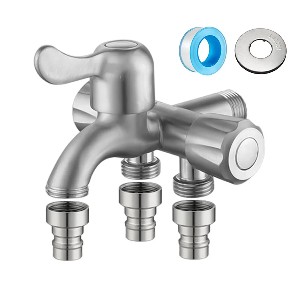 

Трехходовой кран из нержавеющей стали с защитой от протечек, устойчивый к ржавчине, простой в установке