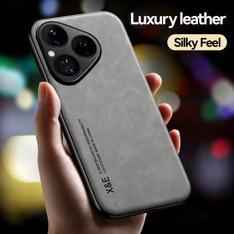 Funda Magnética de Cuero Mate para Huawei P80 Pro, Carcasa Ultra Delgada con Protección de Cámara a Prueba de Golpes para Huawei P80 Pro, Fundas para Huawei P80Pro P80Ultra
