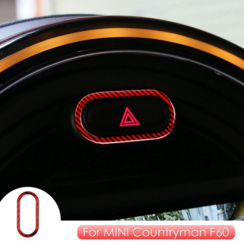 Rode Koolstofvezel Interieur Waarschuwingslamphoes Voor Mini Cooper F55 F56 Landgenoot F60