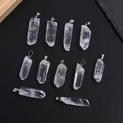 10/20pcs Natural Stone Pendant Irregular Rough Quartz white Crystal Charms for Jewery Making Earrings Necklace DIY Accessories