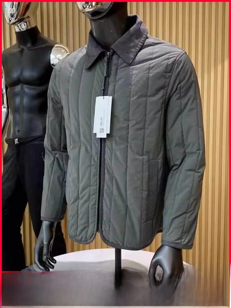 

Теплая хлопковая куртка для мужчин: повседневная, с цветными вставками, воротником, длинными рукавами, молодежная, модная зимняя верхняя одежда, дизайн Cleanfit