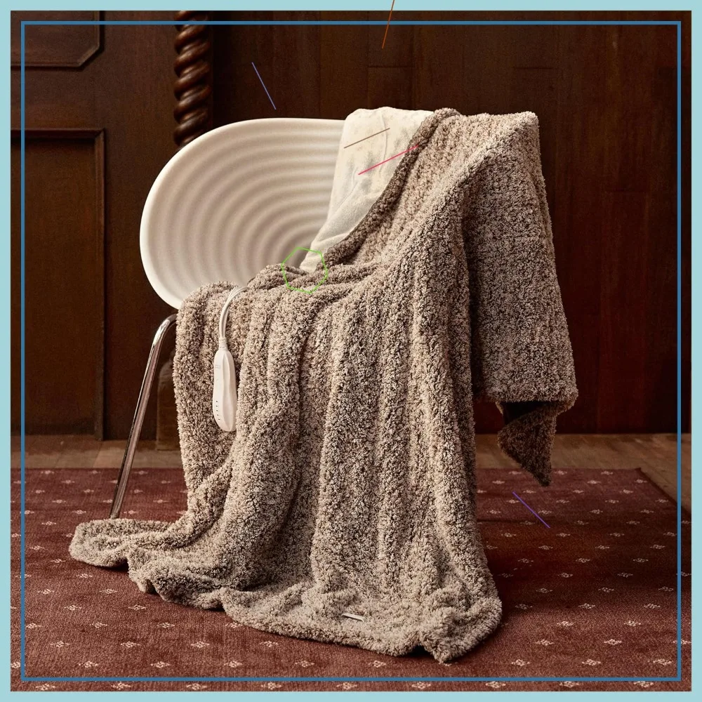 

Electric Heated Throw Blanket 50x60 Inches, 5 Heat Levels, Auto-Off, Machine Washable, ETL FCC Certified