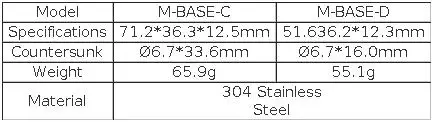 Oeabt M-BASE-C Optical Stainless Steel Fork Press Plate Breadboard Fixing Element Precision Experiment Base