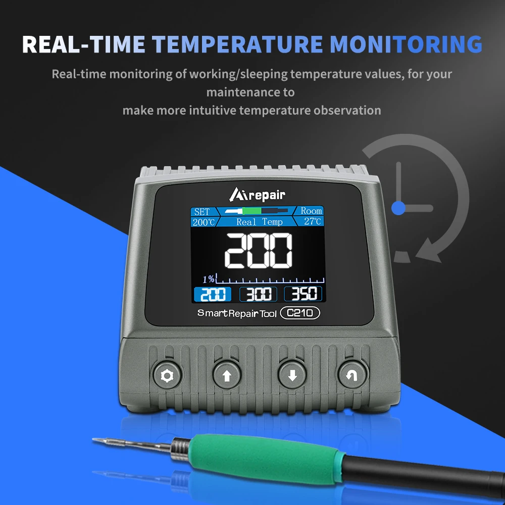 

Цифровая паяльная станция 54 с быстрым нагревом за 2 секунды, 450°C ℃ С 2,4-дюймовым HD-экраном, 3 предустановленными температурными режимами, функцией автоматического перехода в спящий режим для сварочных инструментов