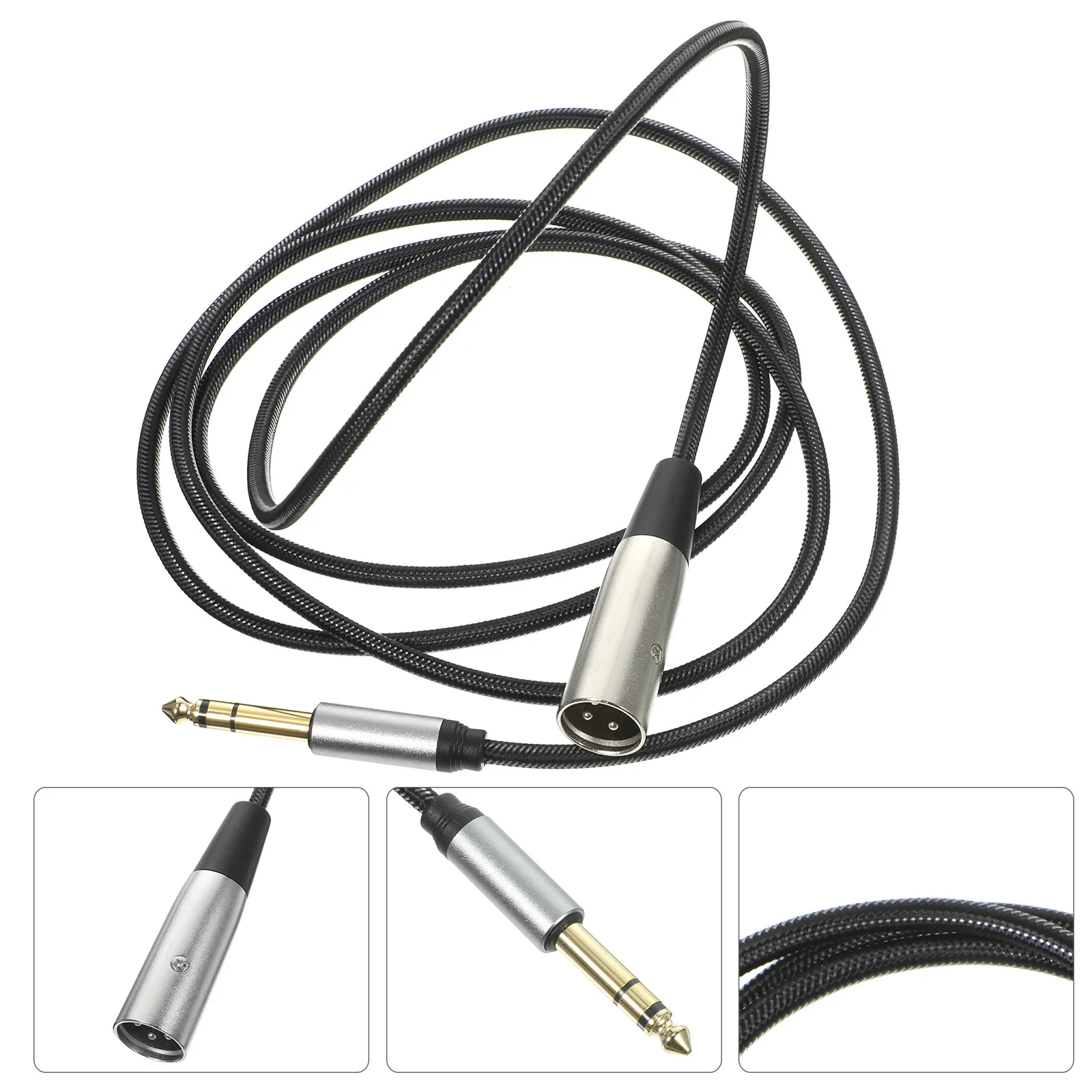 

Durable Nylon Audio Transferring Cable 3 Pin Microphone Practical Converter Cord for Mic Mixer Sound Equipment