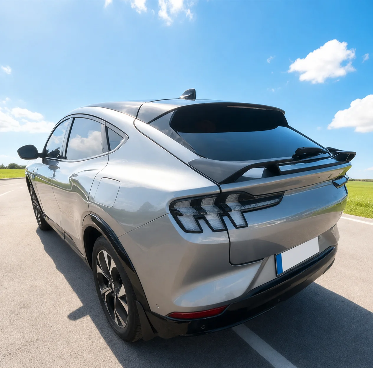 3PCS Rear Trunk Spoiler Wing for Ford Mustang Mach-E Mache 2021-2024 Car Body Kit Tailgate Lip Modification Trim Accessories