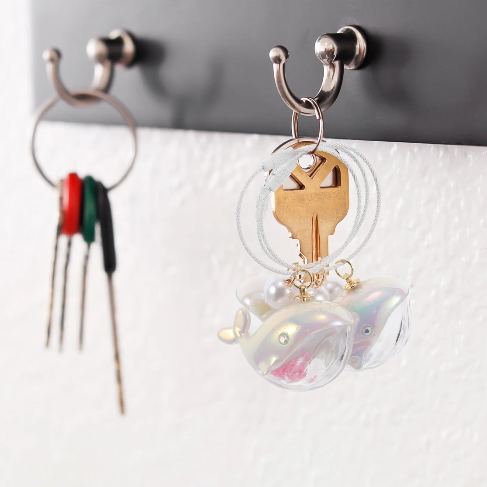 Llaveros de delfines con bonitos dijes para bolsa de animales marinos, accesorios colgantes para llaves de coche para parejas, llavero de delfines, recuerdo de la suerte, 3 uds.