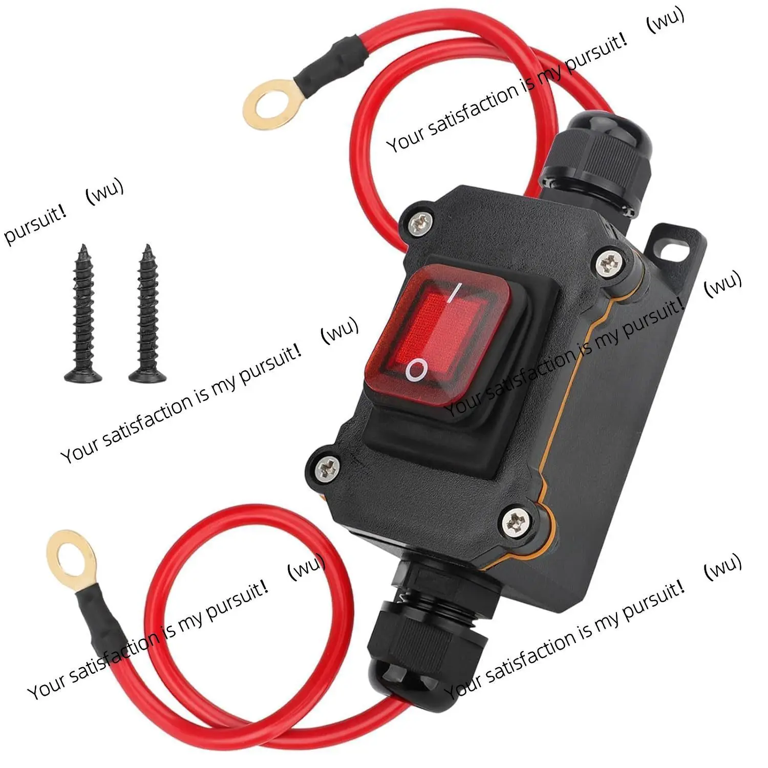 Car switch 30A outdoor waterproof rocker switch junction box, high current line halfway waterproof switch