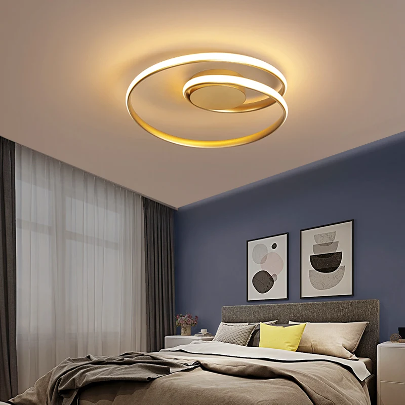 Plafonnier LED au design moderne, montage en surface, luminaire décoratif d'intérieur, idéal pour un salon, une chambre à coucher ou une salle d'étude