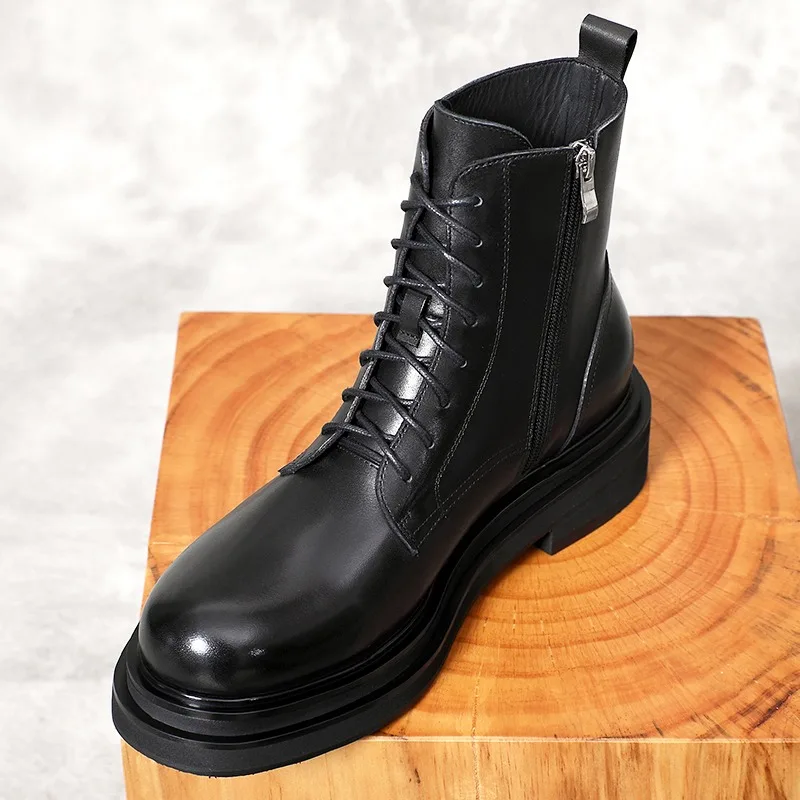 

Ботинки челси из натуральной кожи, мужские повседневные высокие кеды в британском стиле, элитная обувь дерби с круглым носком ручной работы, мужские римские ботинки