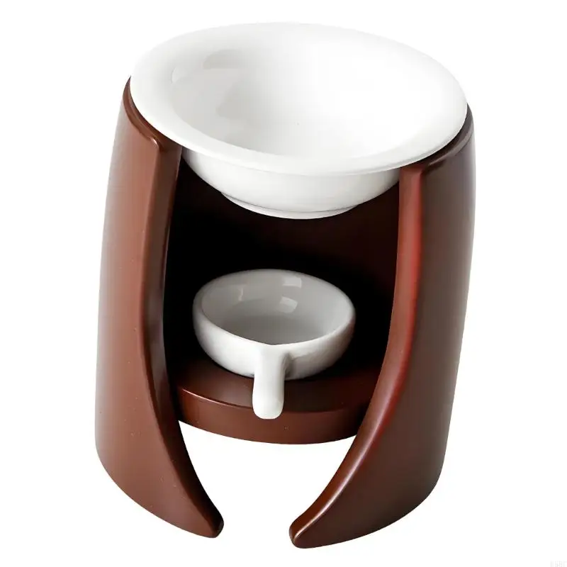  Ceramic Aromas Burners Diffuser for Essential Oil and Wax Melts with Tealight Holder Spoon for Meditations Relaxation