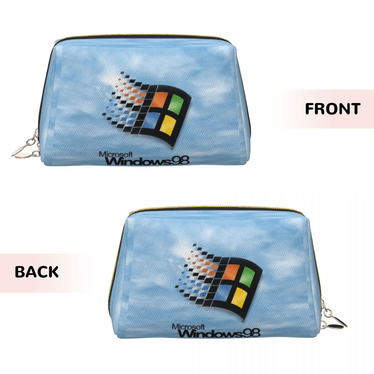 Windows 98 Start Screen Women Cosmetic Bags Travel Makeup Organizer Pouch Toiletry Storage Dopp Kit Case