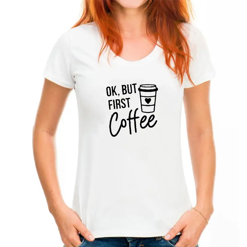 Mommy and Me Okay But First Coffee Milk Matching Baby Shower T-shirt Casual Short Sleeve Women Top Tee drop Ship-159