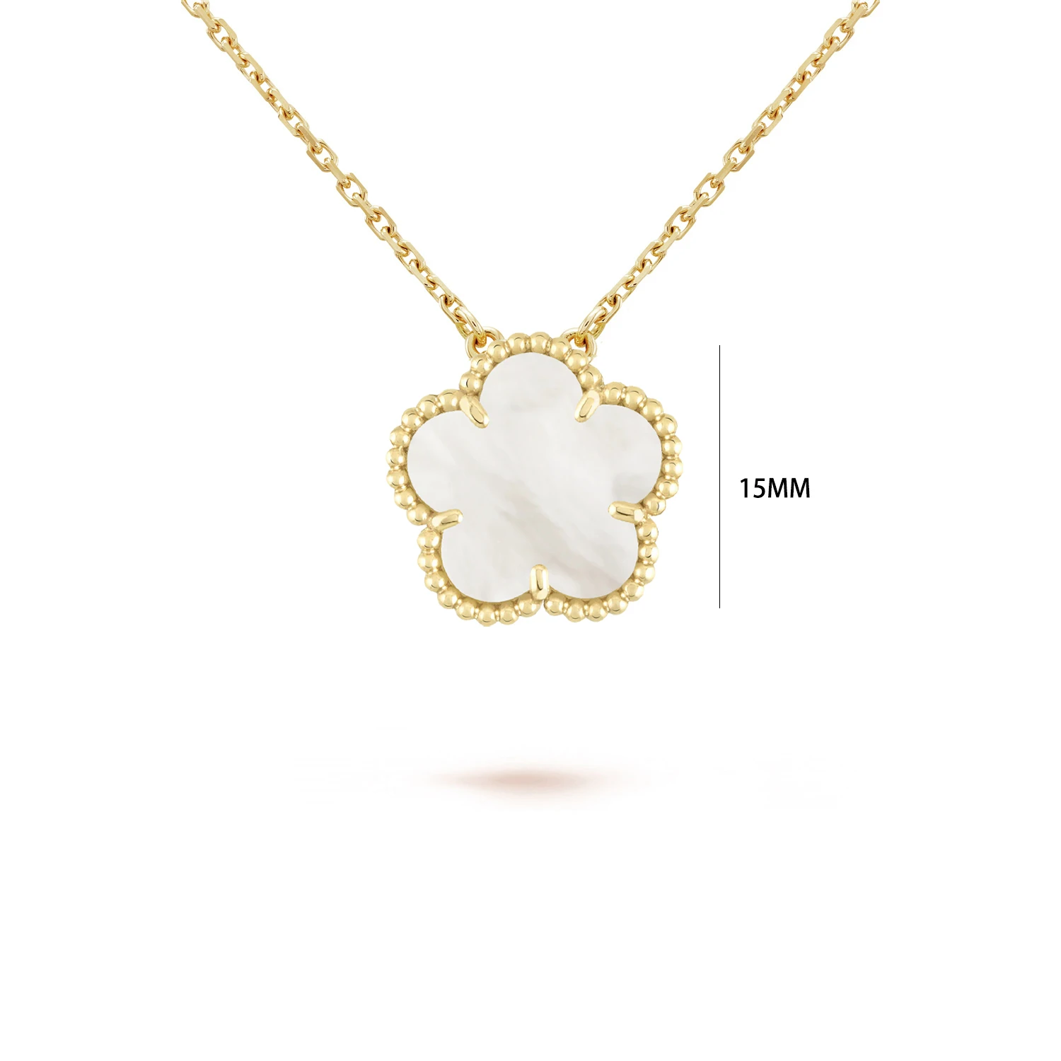 7 colors classic simple five-leaf flower pendant necklace natural stones clover Choker Chain for women party daily wear jewelry