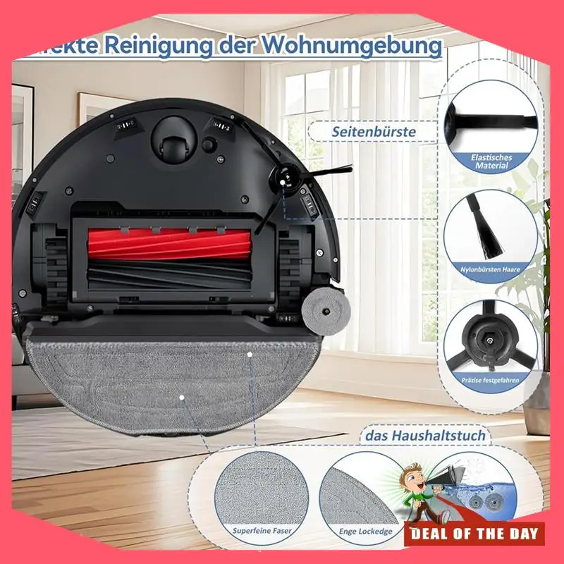 24-Hour Delivery Accessory For Roborock S8 Maxv Ultra/S8 Max Ultra Replacement Parts-Main Brush, Side Brush, Filter, Dust Bag, W