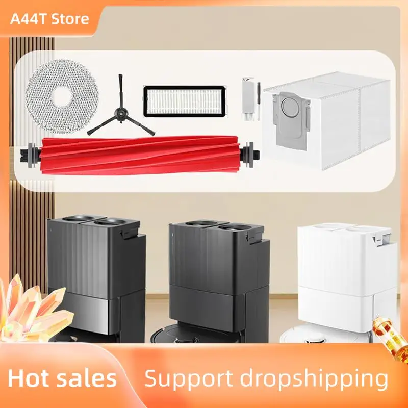 

A44T 2 Set Accessories For Roborock Q Revo Pro, Q Revo Maxv, Q Revo S Vacuum Cleaner Main Brush HEPA Filters Dust Bags Wipes