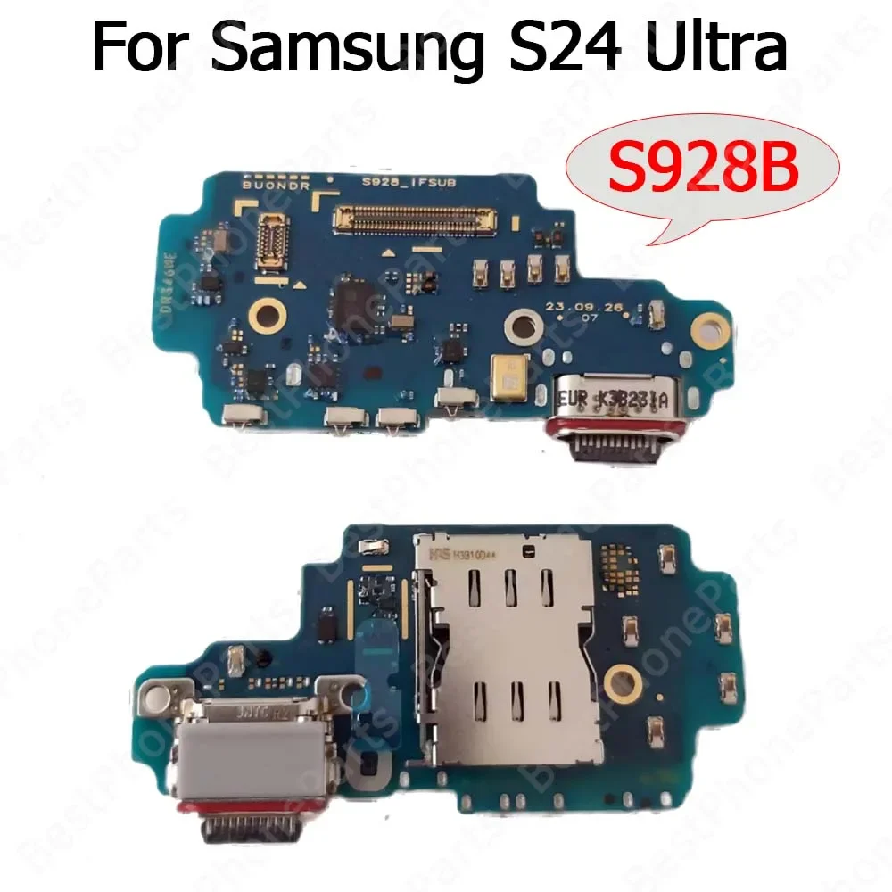 Charge Board For Samsung Galaxy S24 Plus S24+ Ultra S921 S926 S928 Charging Port Plate Ribbon Socket Usb Connector Flex Cable