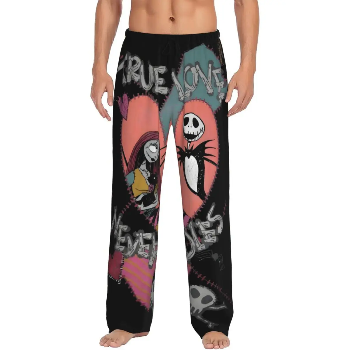 

Custom Print Men's Jack Skellington Pajama Pants Sleepwear Sleep Lounge Bottoms with Pockets