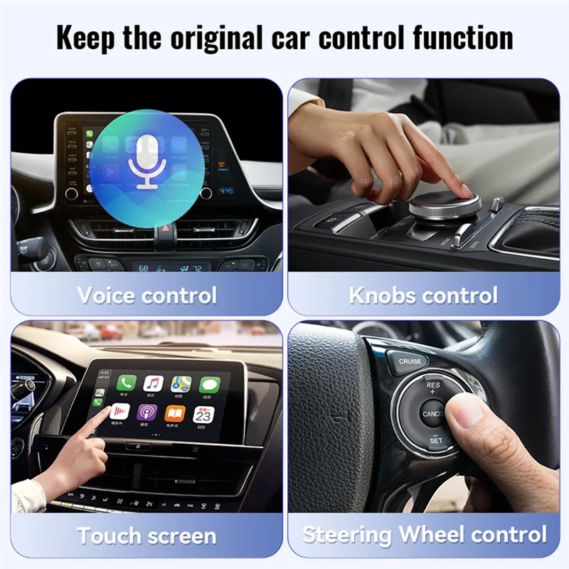 BTLIFE-2In1 Carplay sem fio e Android Auto Box Conexão automática estável e rápida BT Wifi Fácil de operar Plug & Play AI Carplay Box