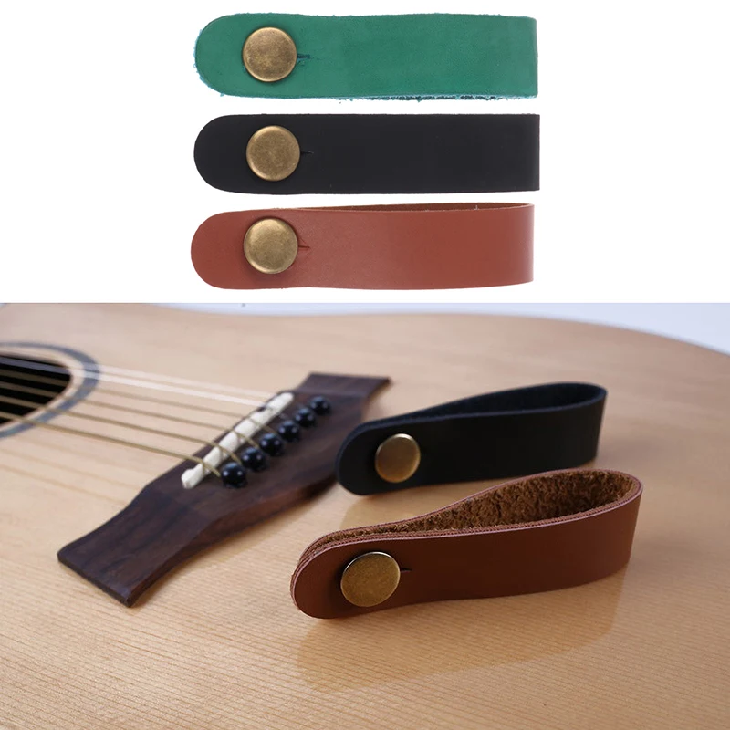 Folk Guitar Neck Strap Buckle Leather Belt Safe Lock Holder For Ukulele Classic Bass Guitar Accessories