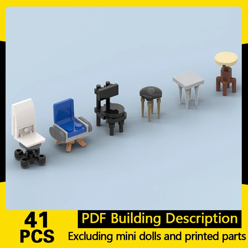 

City Street View Model MOC Building Bricks Various Chairs Modular Technology Gifts Holiday Assemble Children Toys Suit