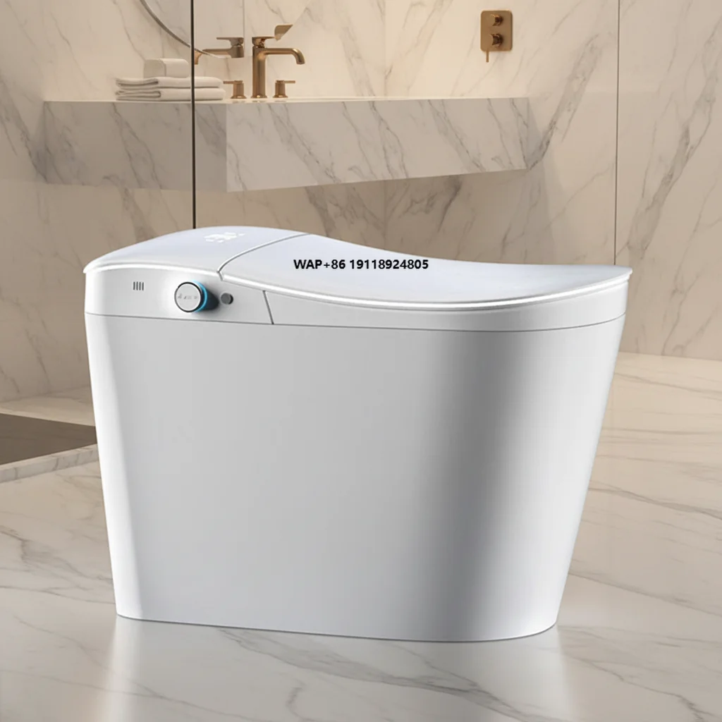 

Элитный автоматический унитаз с индукционным смывом, белый керамический биде, сушка воздухом, ночник, подогрев сиденья, двойной смыв, дистанционное управление